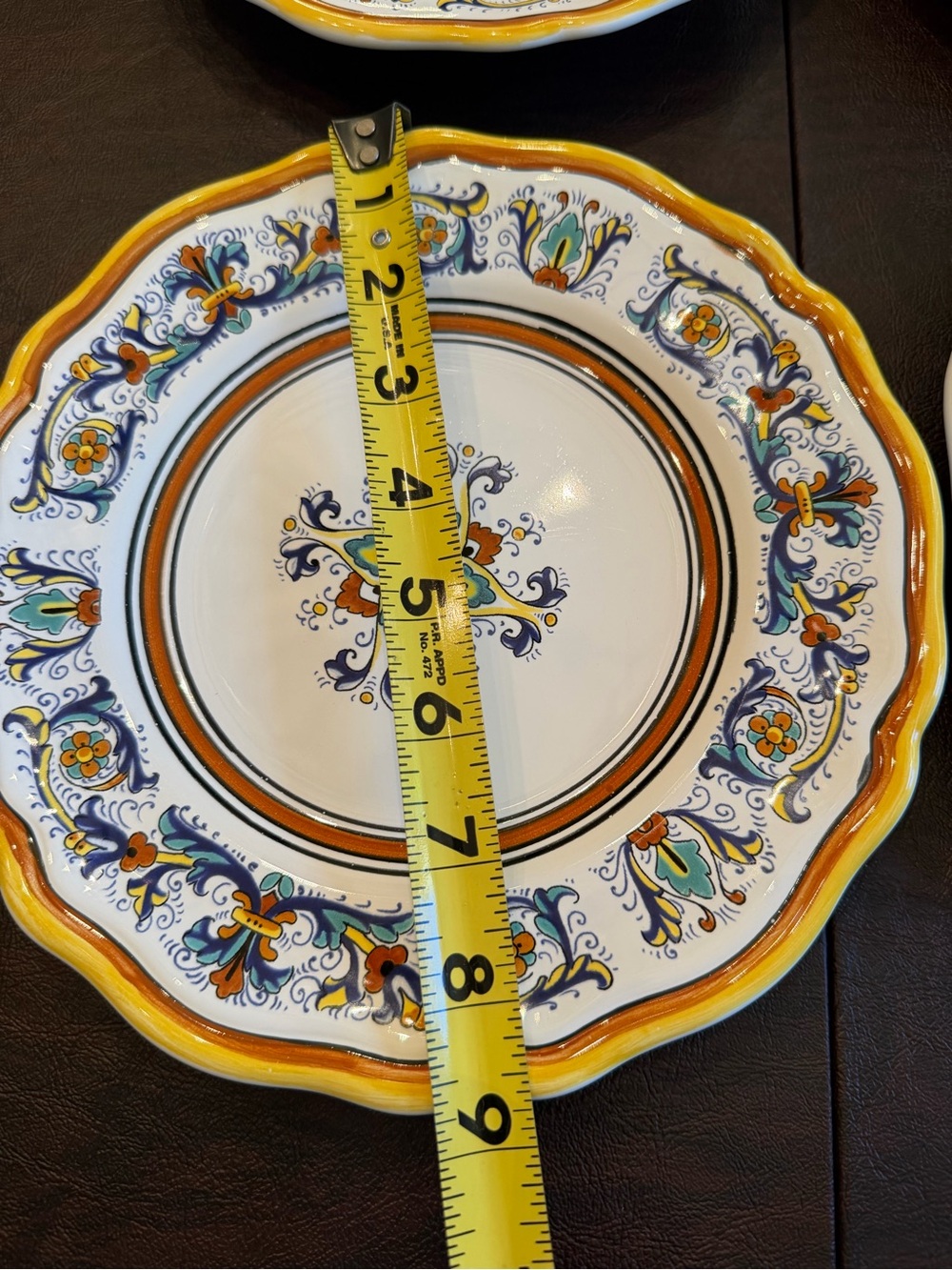Sur la Table Nova Deruta Salad/Dessert Plate - Set of 3 (not 4) - Picture 3 of 8